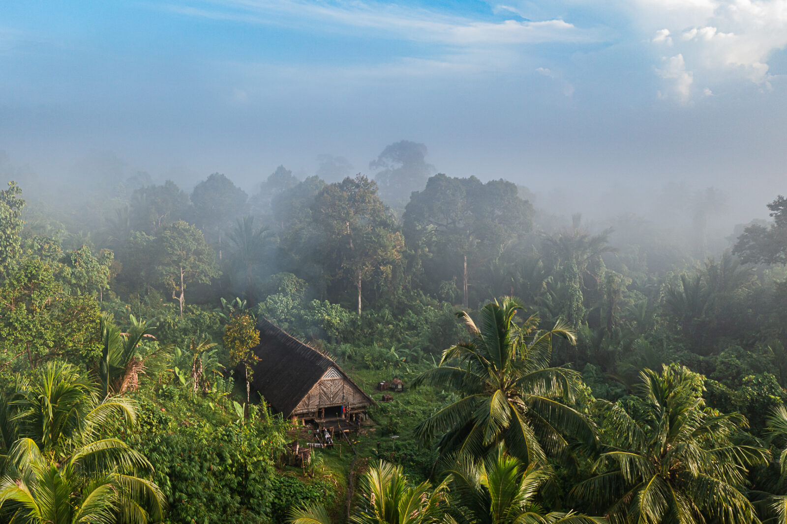 Uma Mentawai traditional clan house Siberut Island